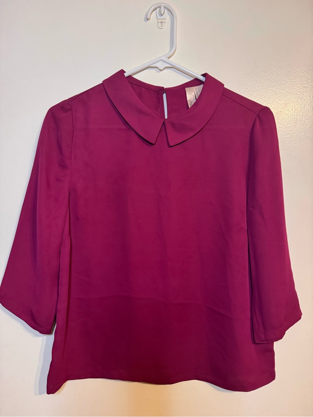 Forever 21 Magenta Peter Pan Collar Blouse